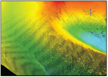 Облако точек лазерных отражений с воздушной сканирующей системы Optech Galaxy
